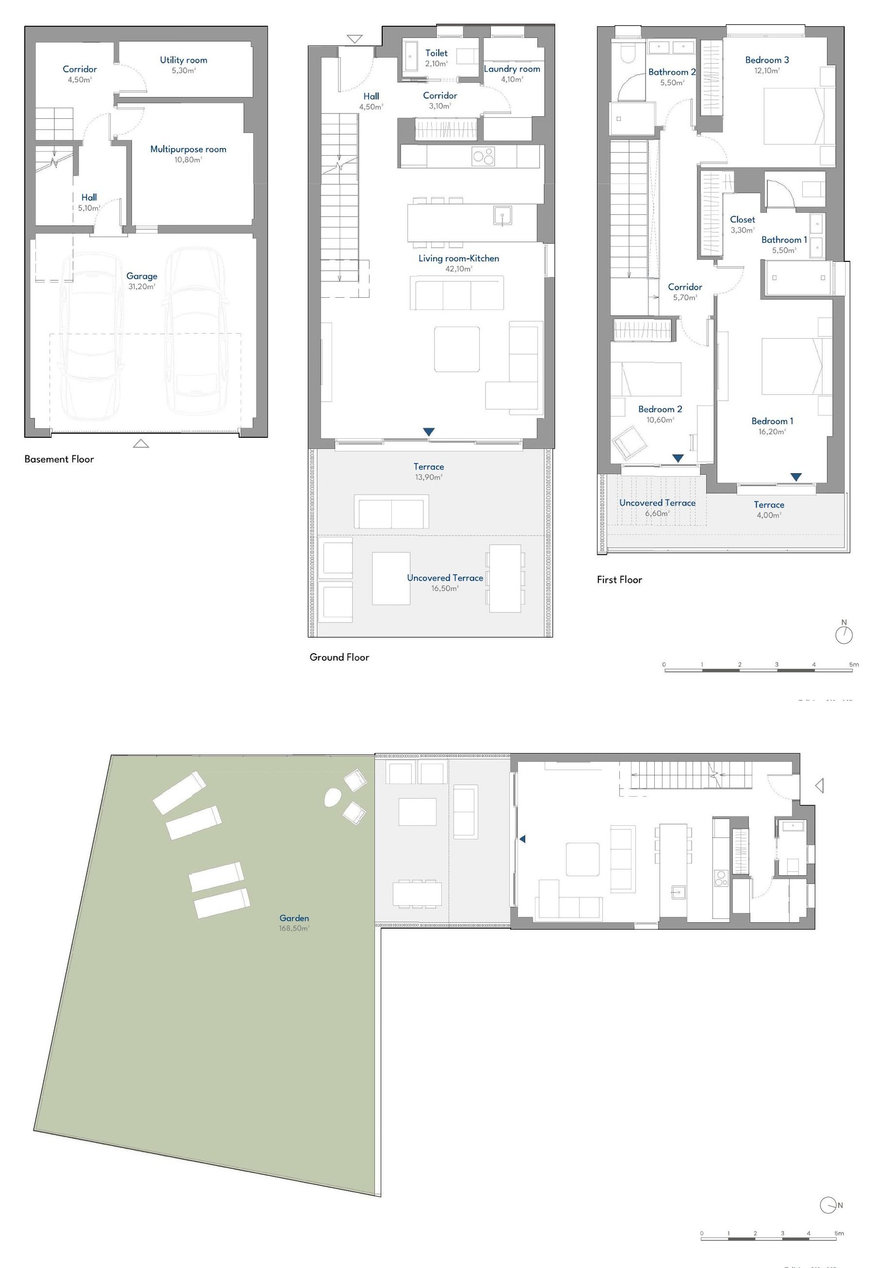 Planritning Gavelradhus · 3 sovrum