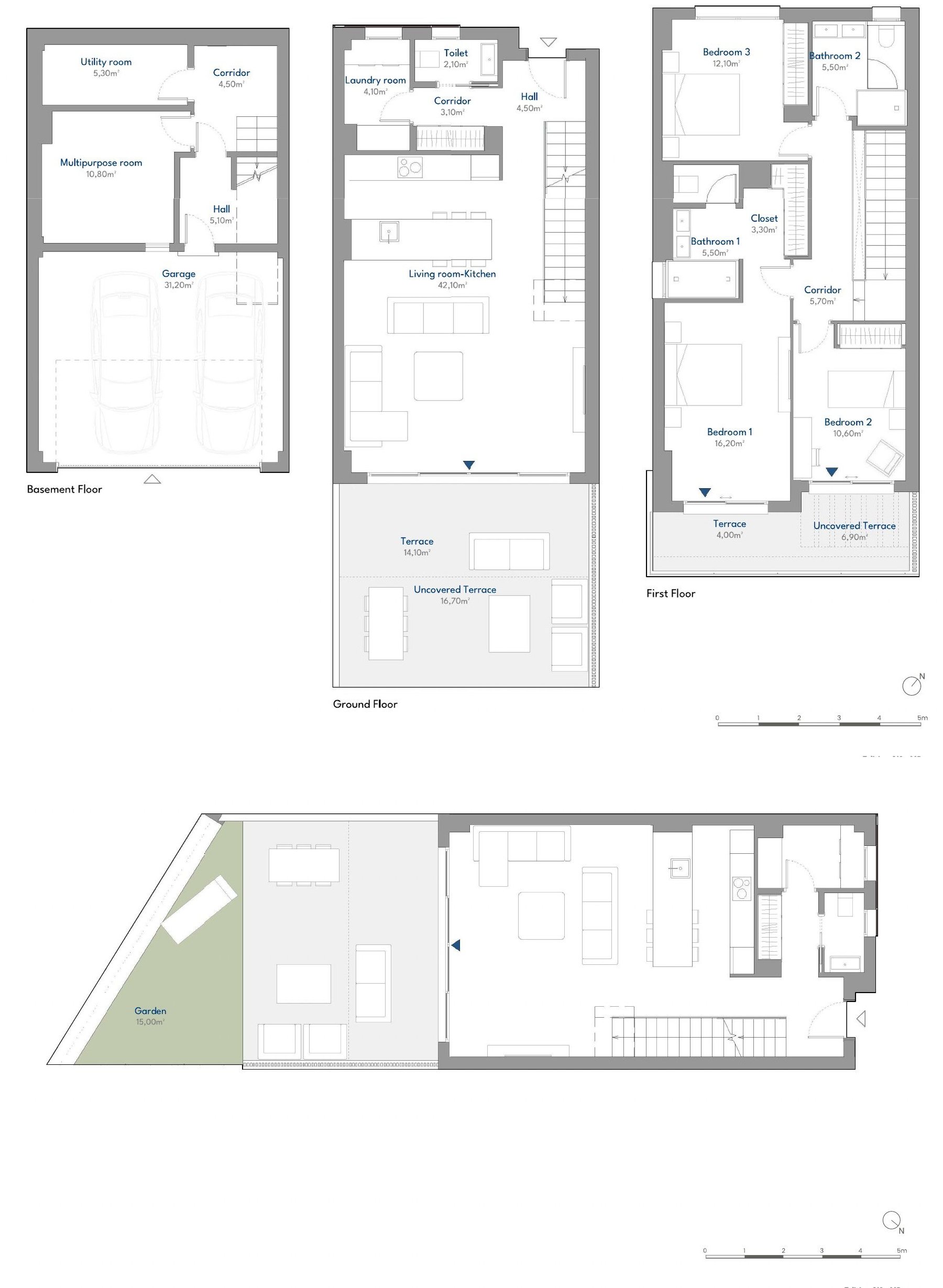 Planritning Gavelradhus · 3 sovrum